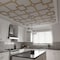 Ekena Millwork 39W x 39H x 38T Small Olivia Decorative Fretwork Wood Ceiling Panels, Wood Paint Grade CELW39X39X0375OLVMF - alternate 6